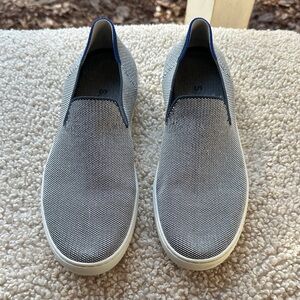 Rothy’s Navy and White The Original Slip-On Sneakers